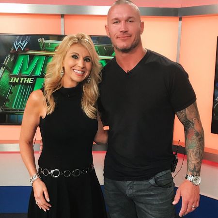 FOX 2 Morning News anchor, Margie Ellisor with WWE superstar, Randy Orton on Fox 2 News live. How old is Rafer Weigel's fiancee, Margie as of now?